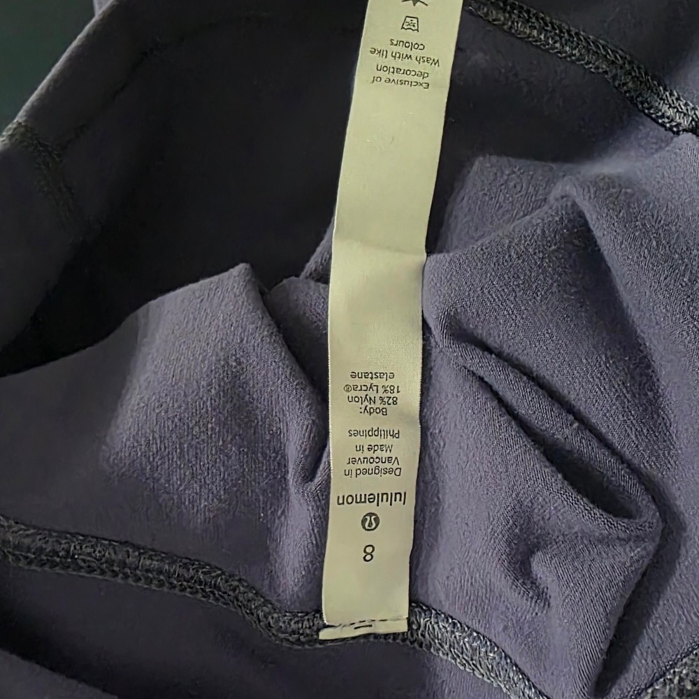 Lululemon Wunder Under High Rise Leggings Purple Size 8 Yoga Training Pants - Picture 5 of 5